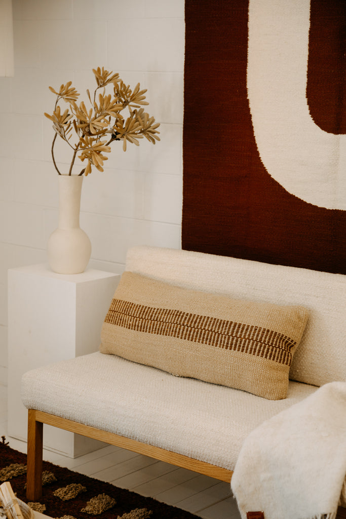 Rosana XL Lumbar Cushion | Sand & Rust