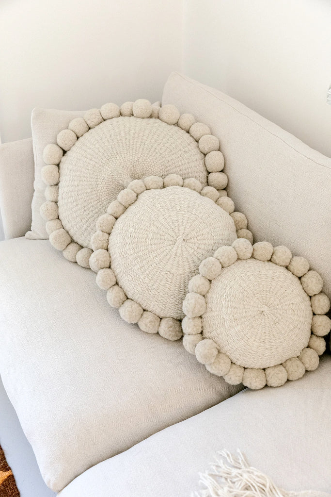 Classica Pom Pom Pillow #1 Medium | Natural