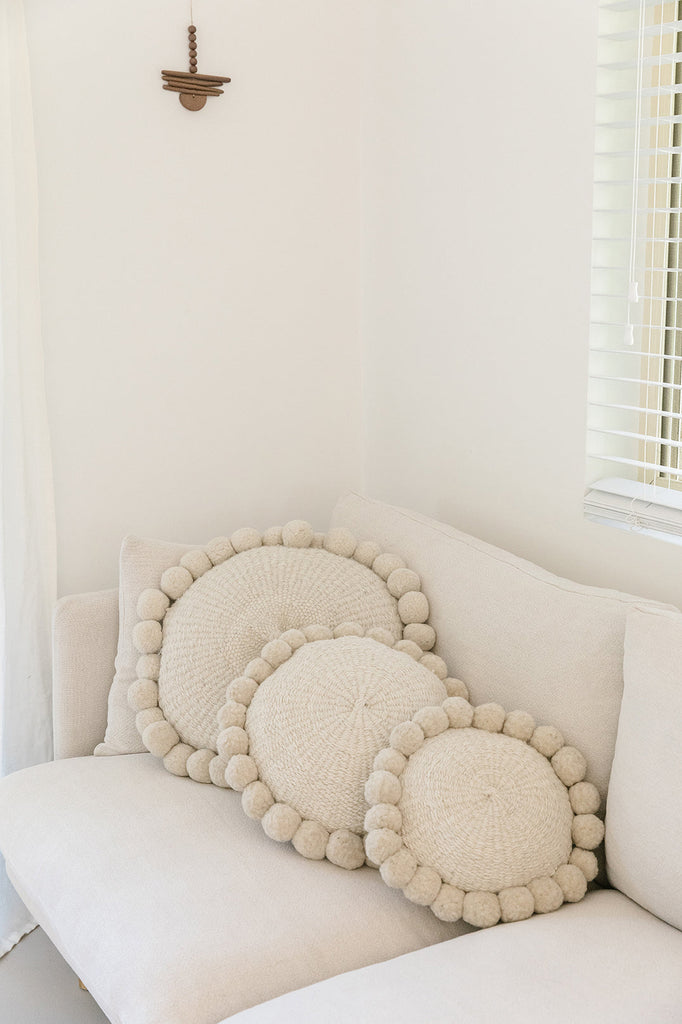 Classica Pom Pom Pillow #1 Mini | Natural