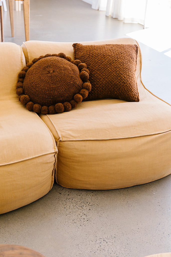 Classica Pom Pom Pillow #1 Large | Rust