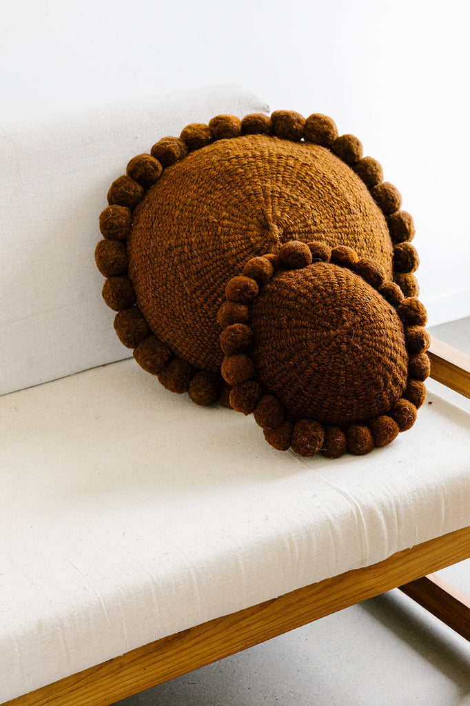 Classica Pom Pom Pillow #1 Large | Rust