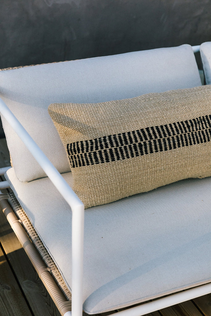 Rosana XL Lumbar Pillow | Sand & Black