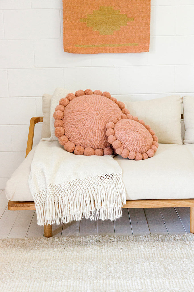 Classica Pom Pom Cushion #1 Mini | Desert Rose