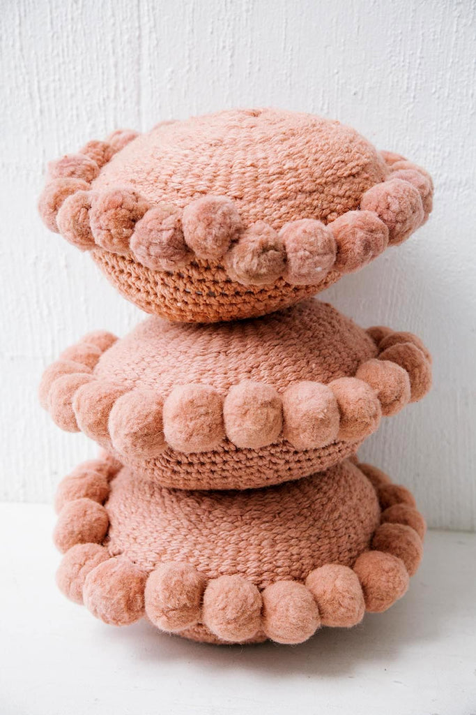 Classica Pom Pom Cushion #1 Mini | Desert Rose