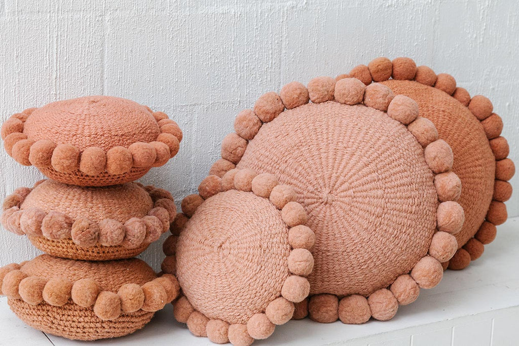 Classica Pom Pom Cushion #1 Mini | Desert Rose