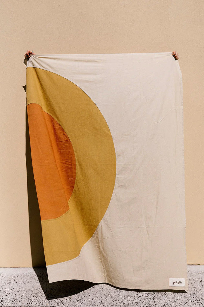 Rainbow Throw | Bone & Mustard & Rust