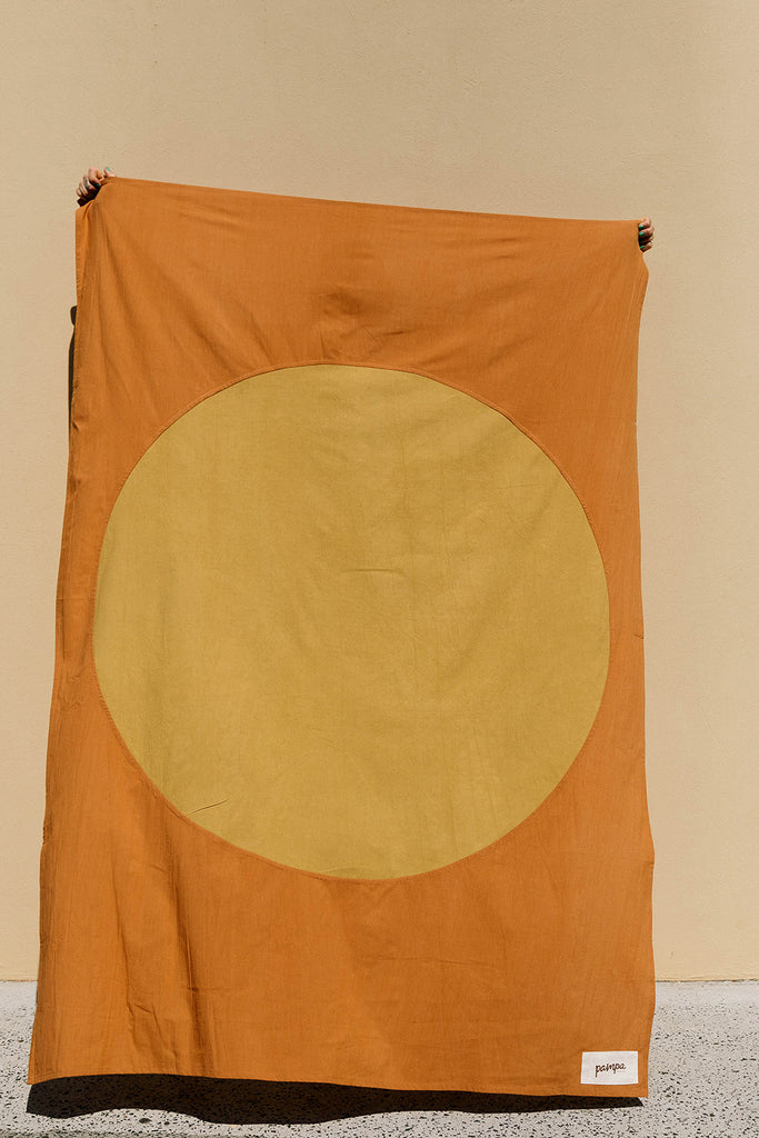 Sol Bed Throw | Rust & Mustard