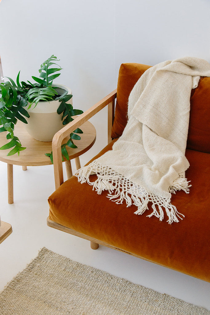 Puna Llama Throw | Natural White