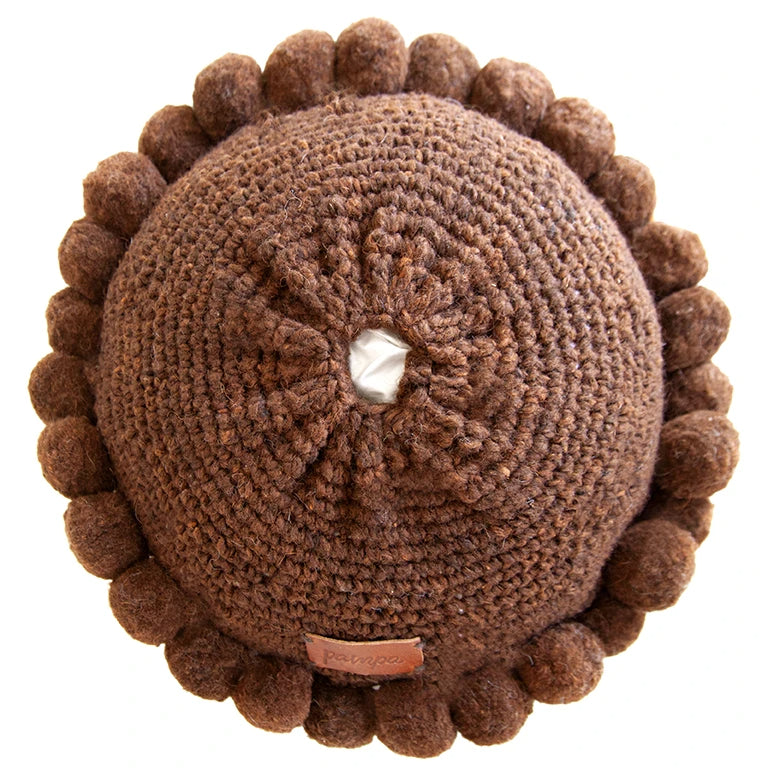 Classica Pom Pom Pillow #1 Medium | Rust