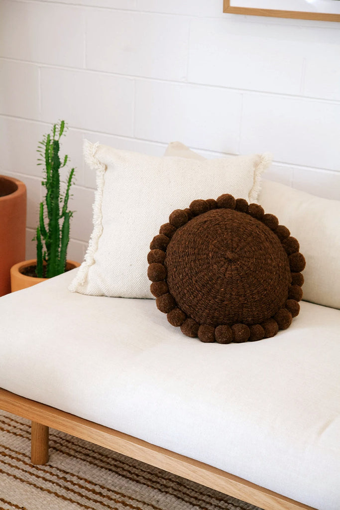 Classica Pom Pom Pillow #1 Medium | Rust