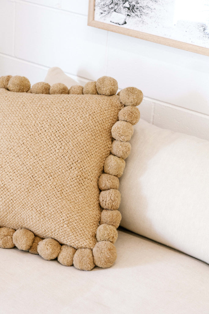 Classica Pom Pom Pillow #2 Large | Sand