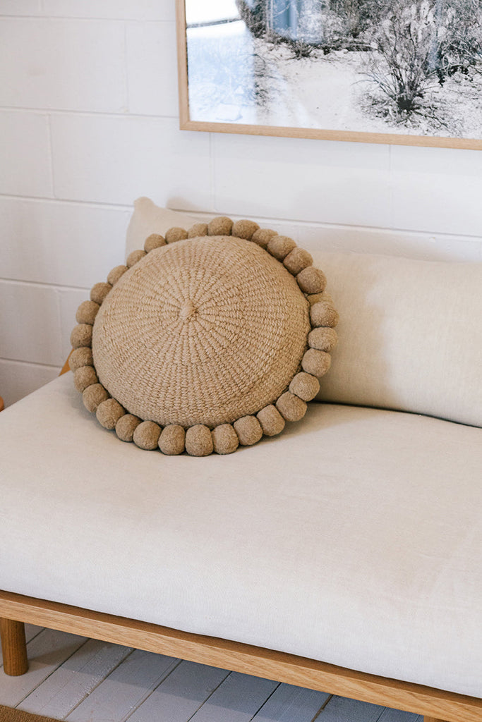 Classica Pom Pom Pillow #1 Large | Sand