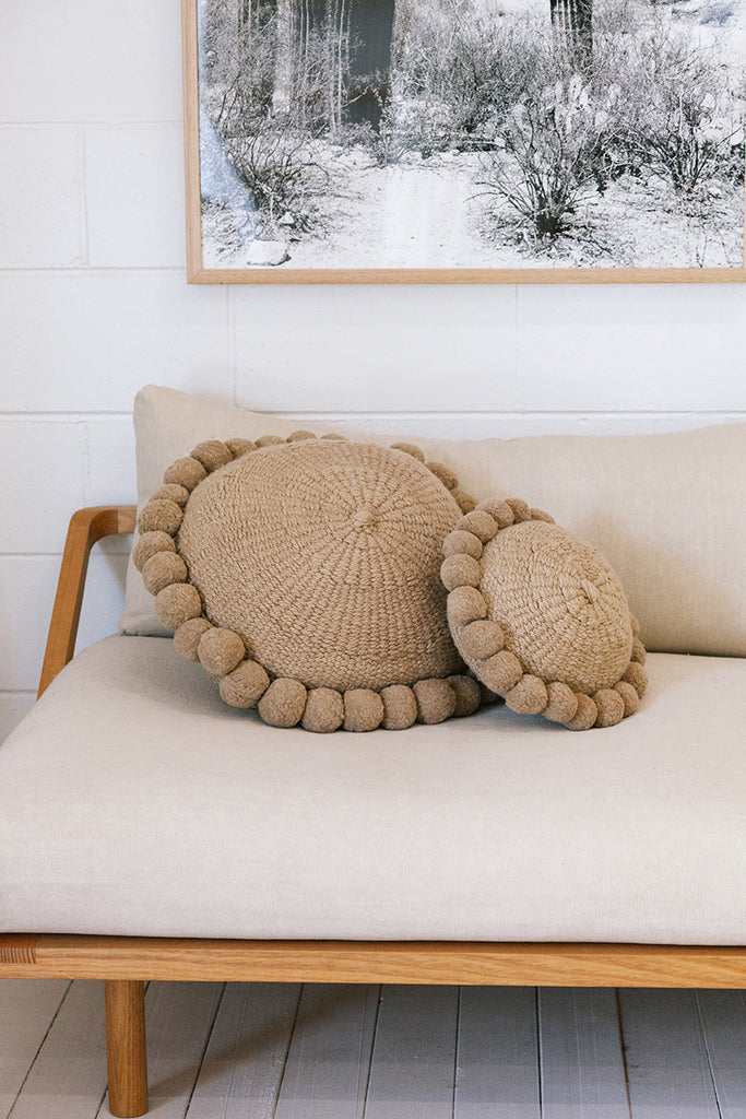 Classica Pom Pom Pillow #1 Mini | Sand