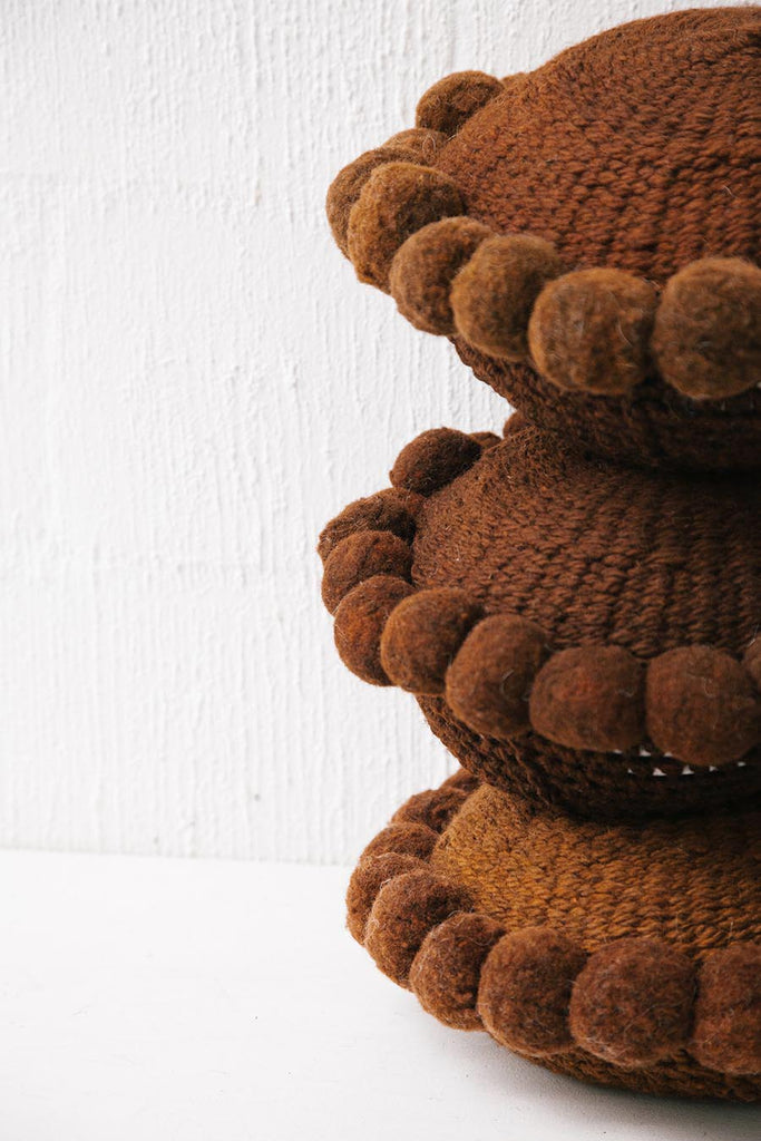 Classica Pom Pom Pillow #1 Large | Rust