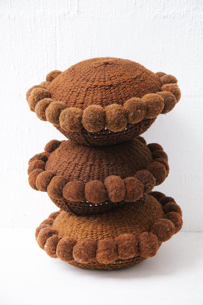 Classica Pom Pom Pillow #1 Mini | Rust