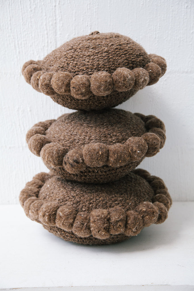 Classica Pom Pom Pillow #1 Mini | Walnut