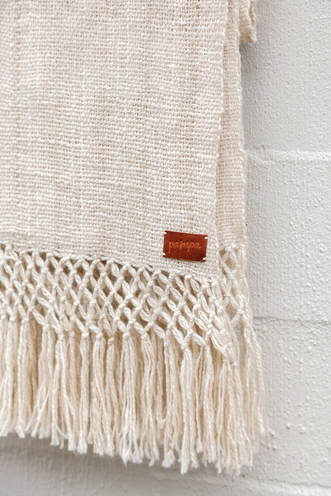 Puna Llama Throw | Natural White