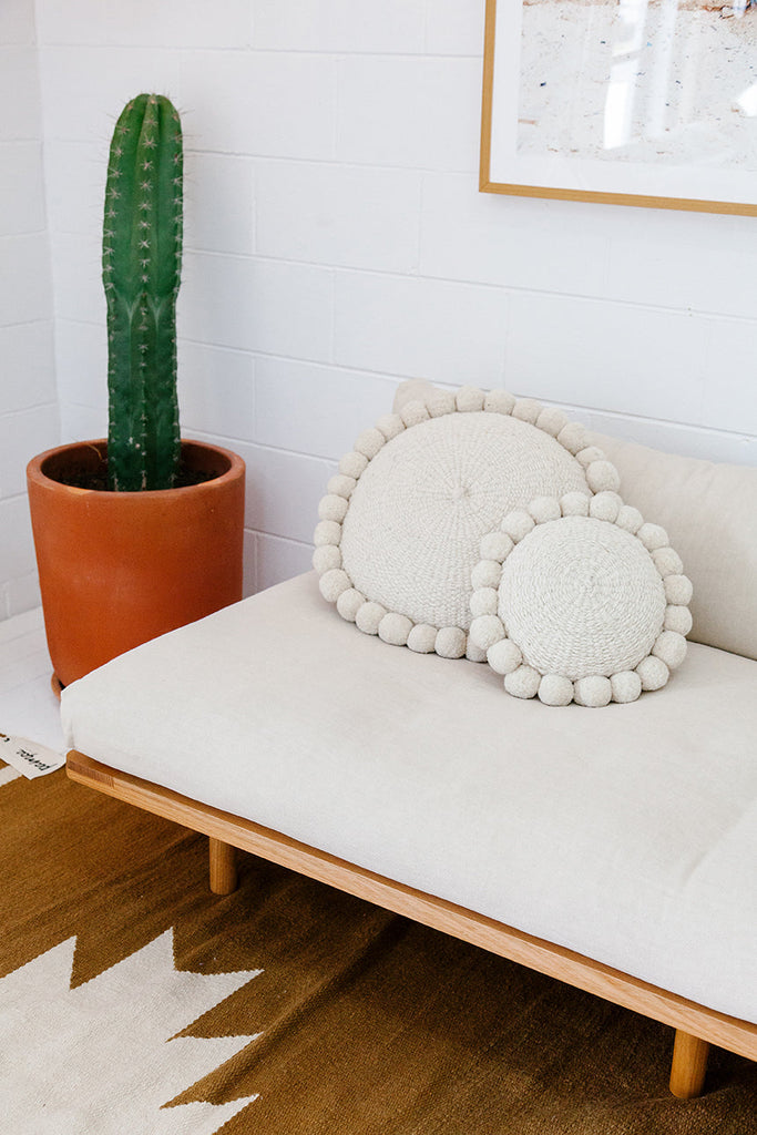 Classica Pom Pom Pillow #1 Mini | Natural