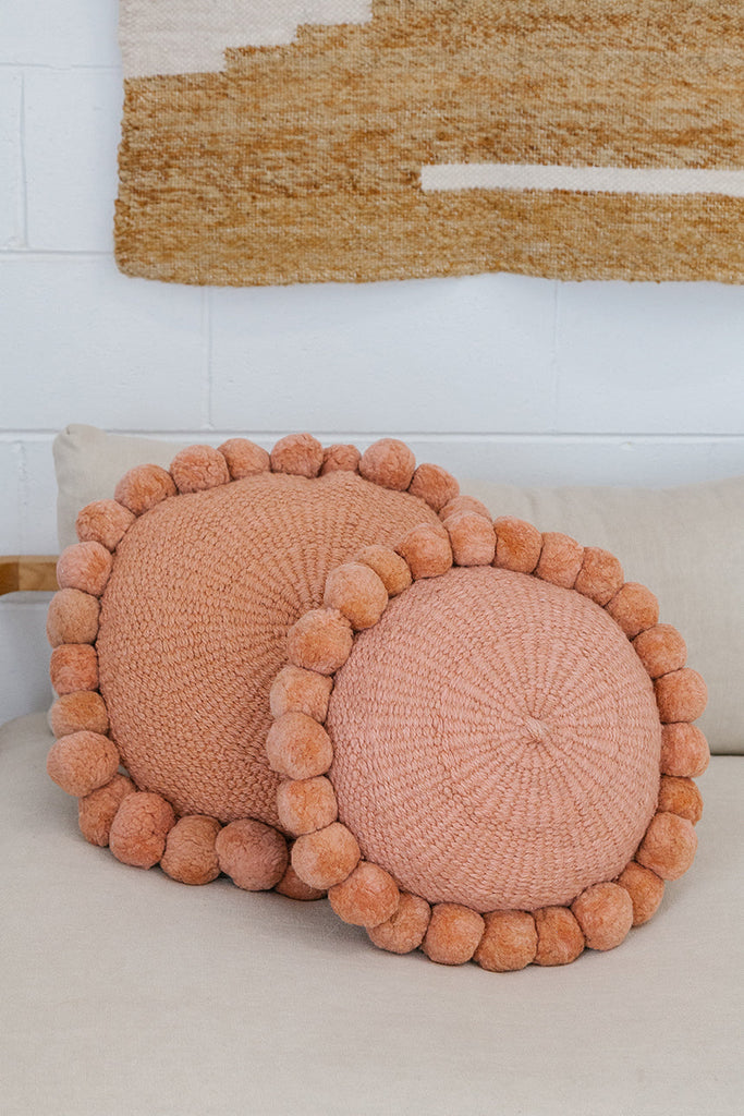 Classica Pom Pom Cushion #1 Medium | Desert Rose