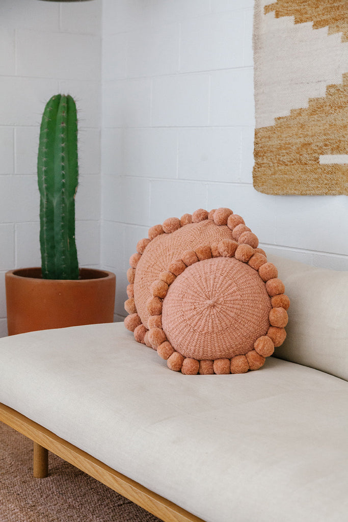 Classica Pom Pom Cushion #1 Medium | Desert Rose