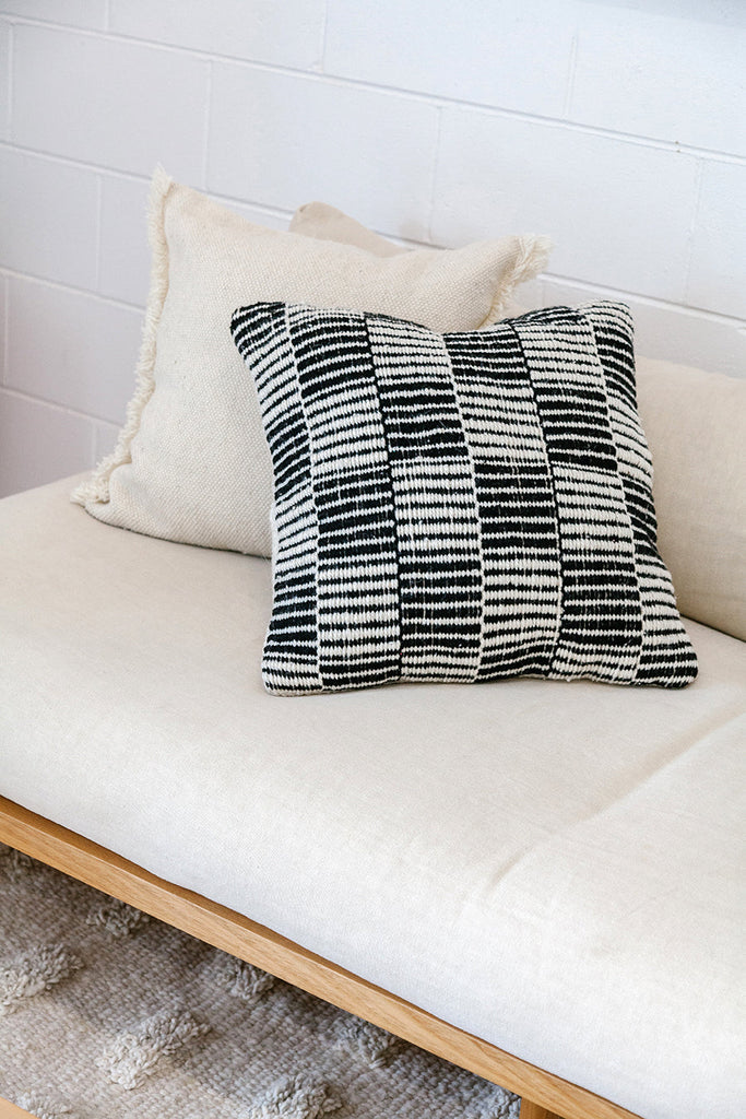 Lara Pillow | Black & Natural