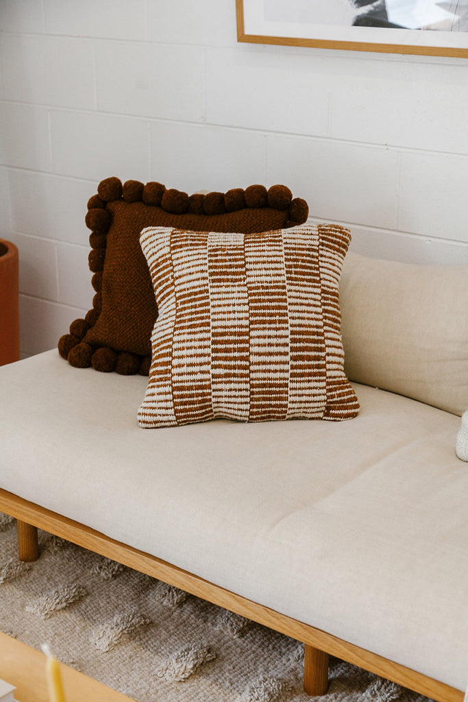 Lara Pillow | Rust & Natural