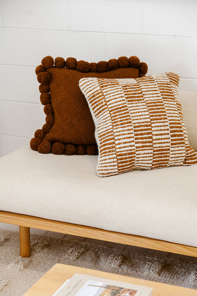 Lara Pillow | Rust & Natural