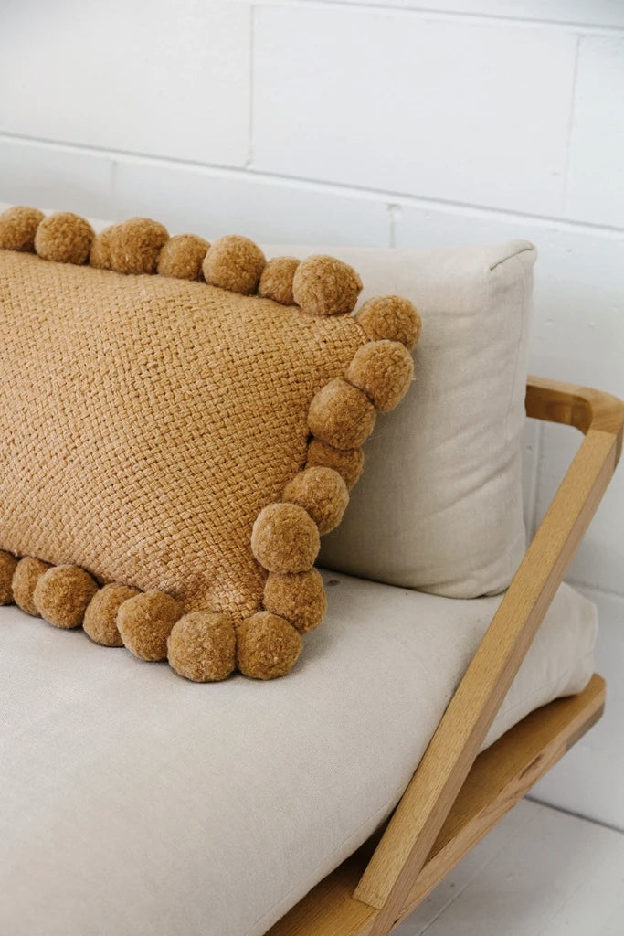 Classica XL Lumbar Pom Pom Pillow #2 | Desert