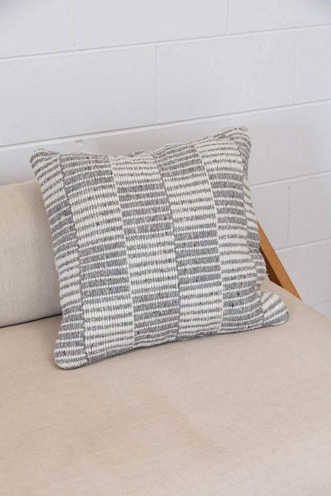 Lara Cushion | Grey & Natural