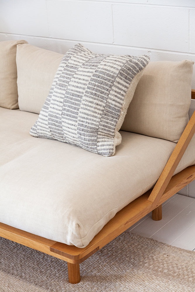 Lara Pillow | Grey & Natural