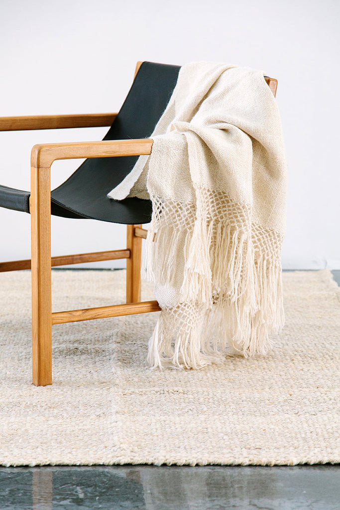 Puna Llama Throw | Natural White