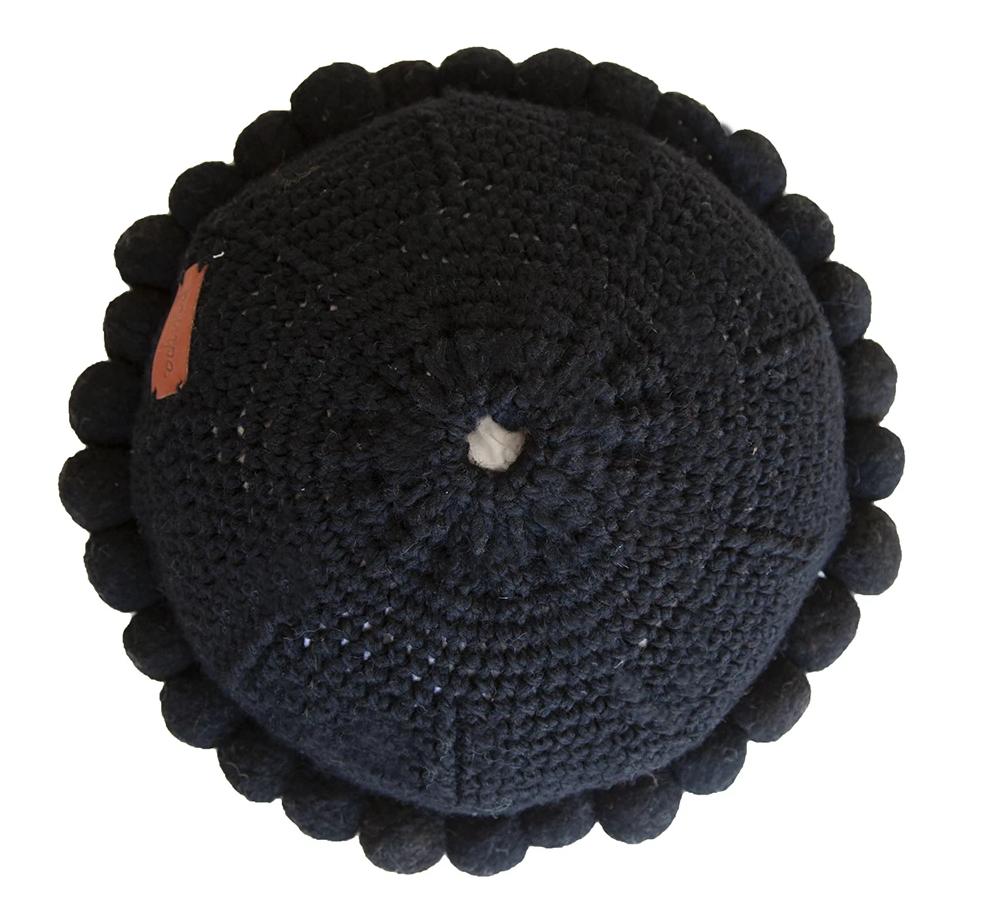 Classica Pom Pom Pillow #1 Medium | Black