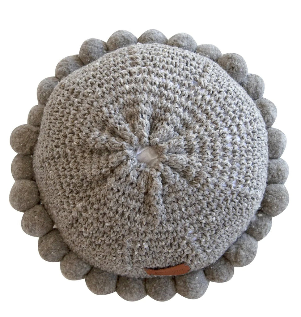 Classica Pom Pom Pillow #1 Medium | Grey