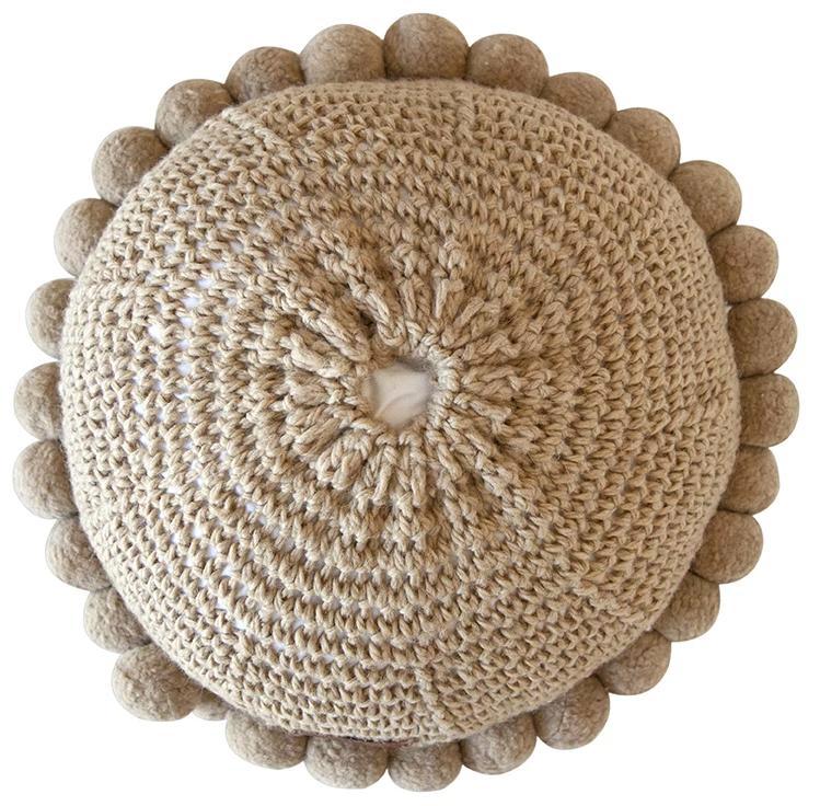 Classica Pom Pom Pillow #1 Medium | Sand