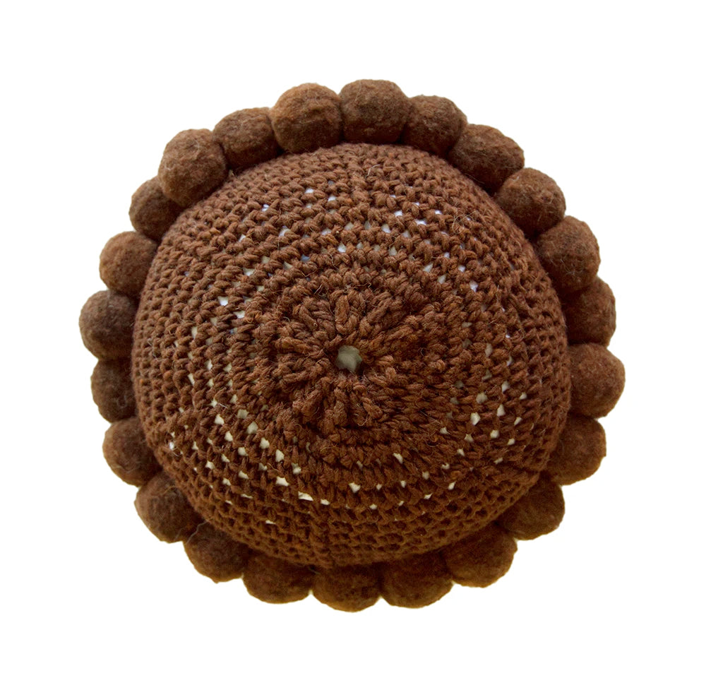 Classica Pom Pom Pillow #1 Mini | Rust