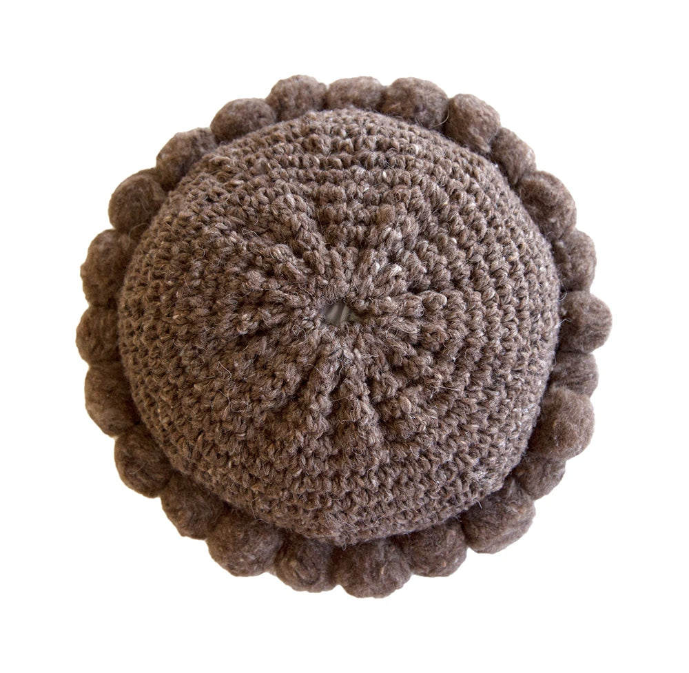 Classica Pom Pom Pillow #1 Mini | Walnut