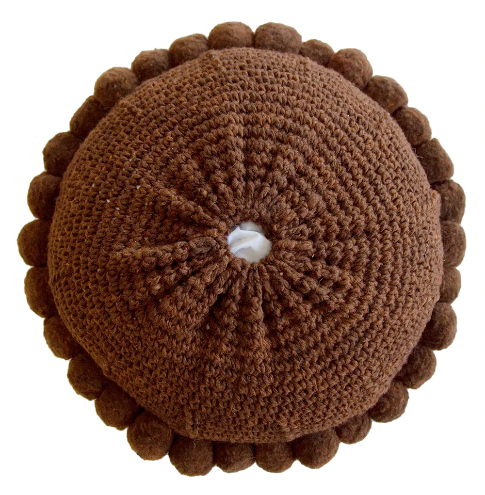 Classica Pom Pom Pillow #1 Large | Rust