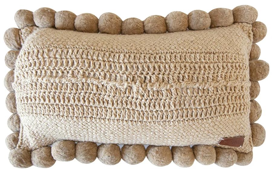 Classica Lumbar Pom Pom Pillow #2 | Sand