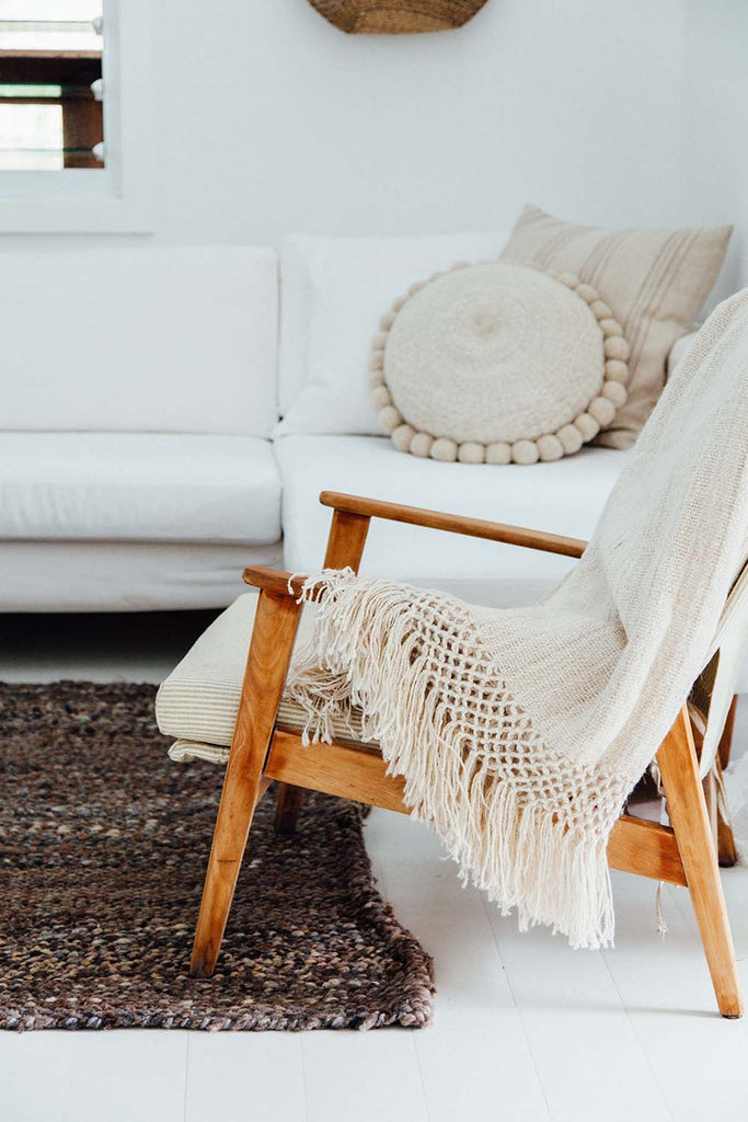 Puna Llama Throw | Natural White