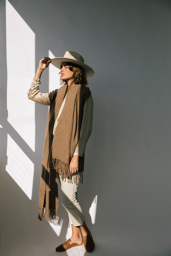 Pampa Oversized Scarf | Earth