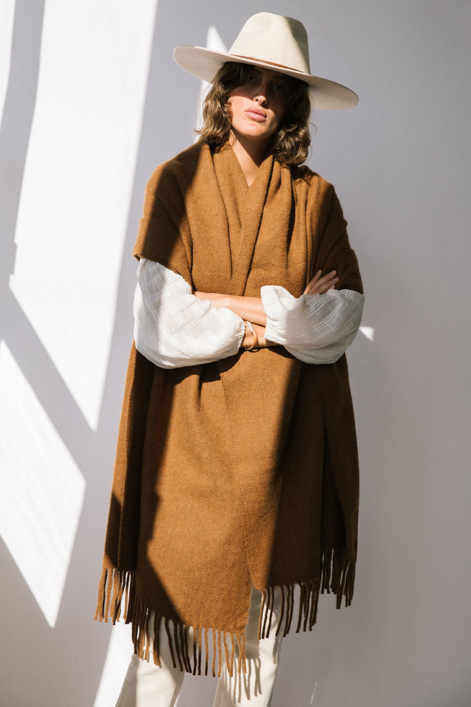 Pampa Oversized Scarf | Tobacco