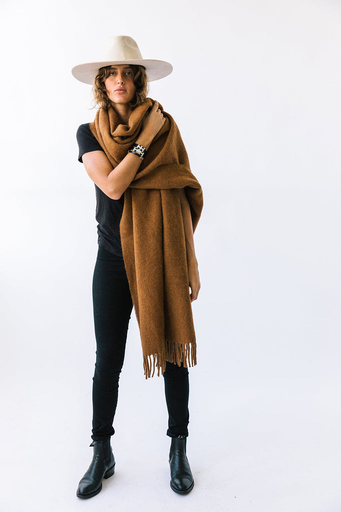 Pampa Oversized Scarf | Tobacco