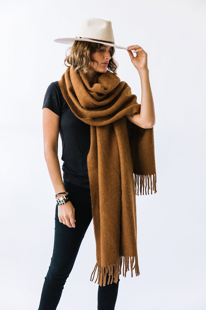 Pampa Oversized Scarf | Tobacco