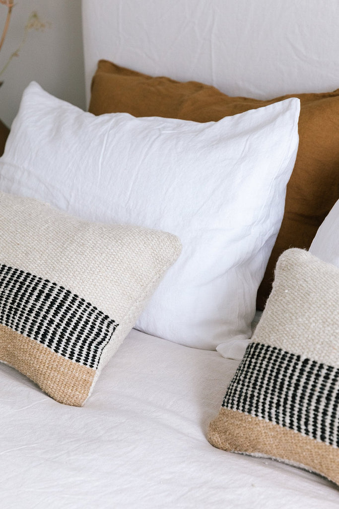 Paloma Lumbar Pillow | Natural & Sand & Black