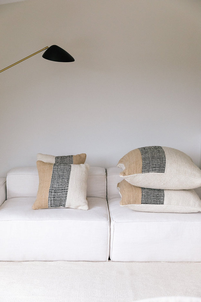 Paloma Pillow | Natural & Sand & Black