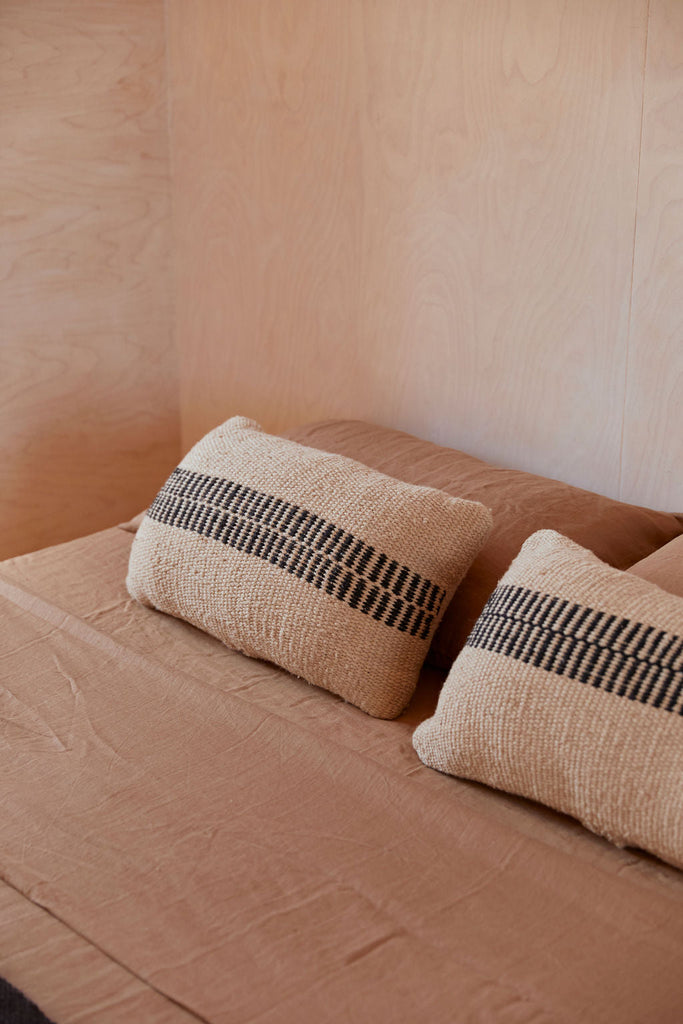 Rosana Lumbar Pillow | Sand & Black