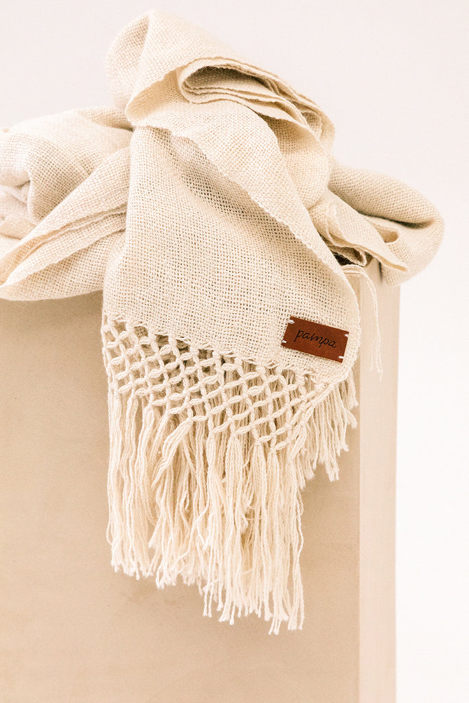 Puna Llama Throw | Natural White