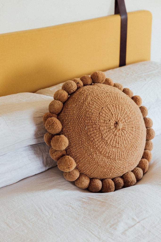 Classica Pom Pom Cushion #1 Large | Desert