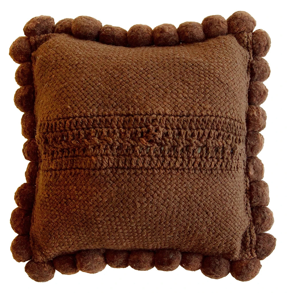 Classica Pom Pom Pillow #2 Large | Rust