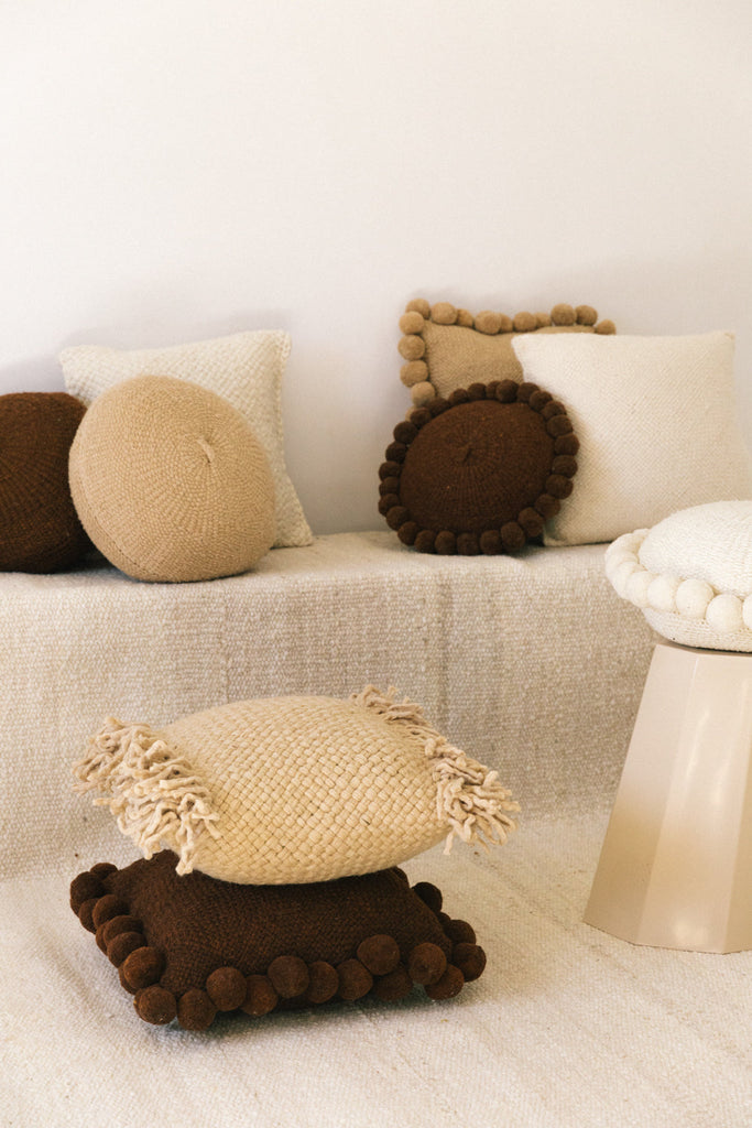 Classica Pom Pom Pillow #1 Medium | Rust